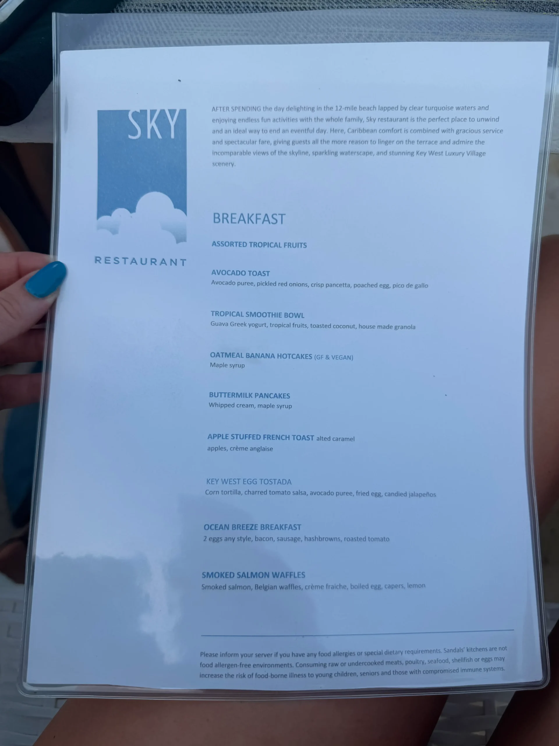 beaches turks and caicos restaurants menu
