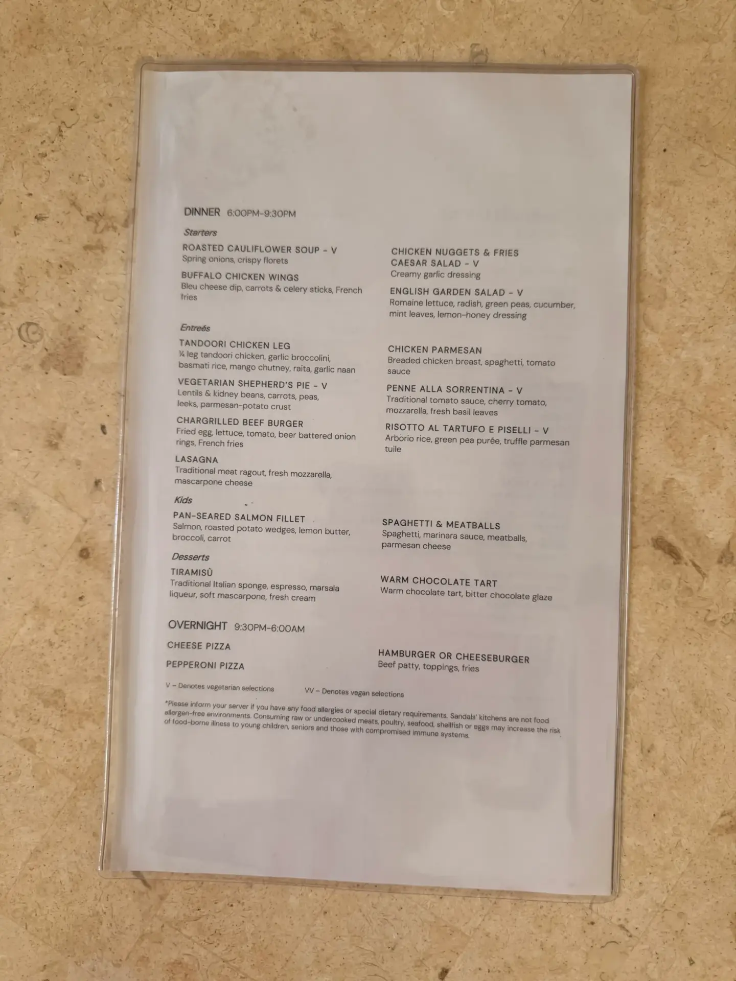 beaches turks and caicos restaurants menu