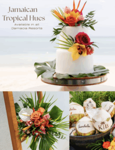 Jamaican Tropical Hues Destination Resort Wedding Theme Avaliable at all Jamaican Resorts 