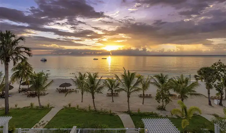 Sunset view over the beach at Beaches Negril