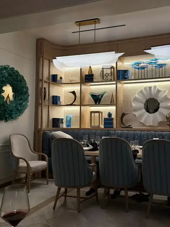 Lounge seating area with decorative accents at Beaches Turks & Caicos