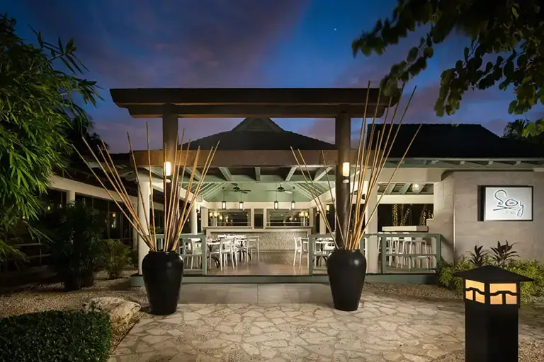 Exterior of Soy restaurant at Beaches Turks & Caicos