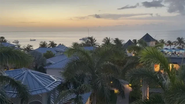 Sunset view over the resort at Beaches Turks & Caicos
