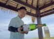 Butler service pouring champagne at a Sandals or Beaches resort