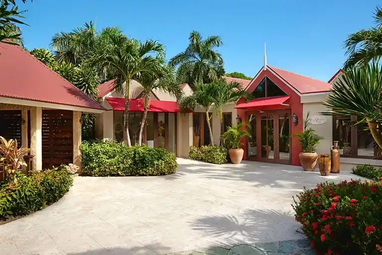 Red Lane Spa exterior at Sandals Grande Antigua