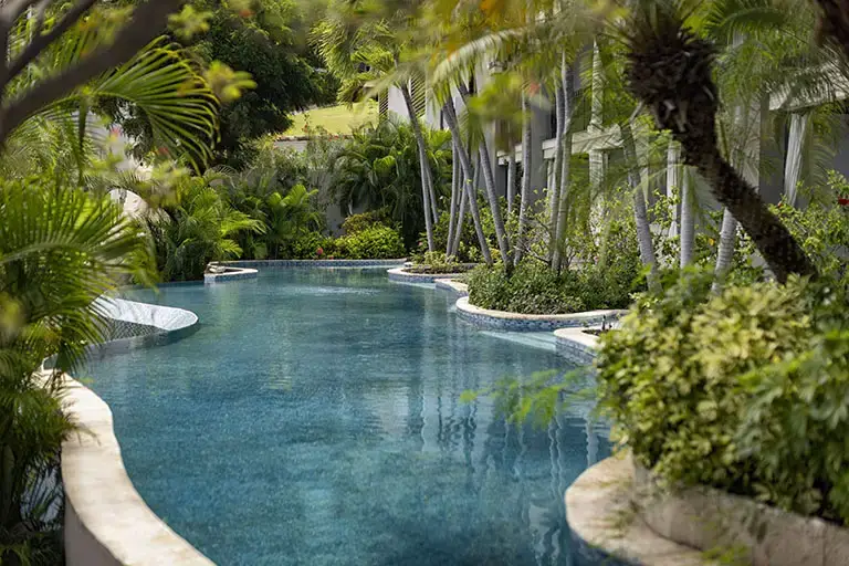 Swim-up pool in the Italian Village at Sandals La Source Grenada