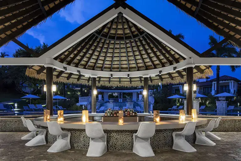Swim-up pool bar at Sandals La Source Grenada