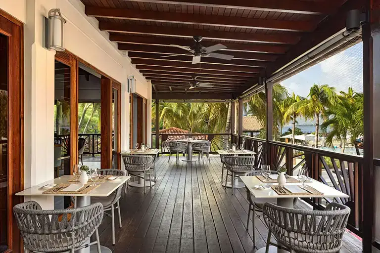 Spices restaurant dining area at Sandals La Source Grenada