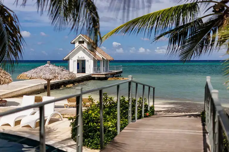 Bridge near the wedding chapel at Sandals Montego Bay