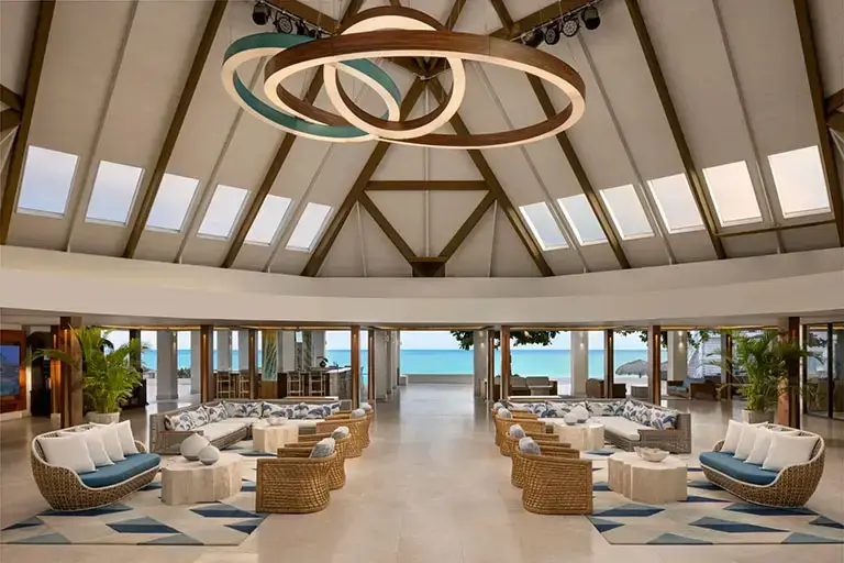 Resort lobby grounds at Sandals Montego Bay