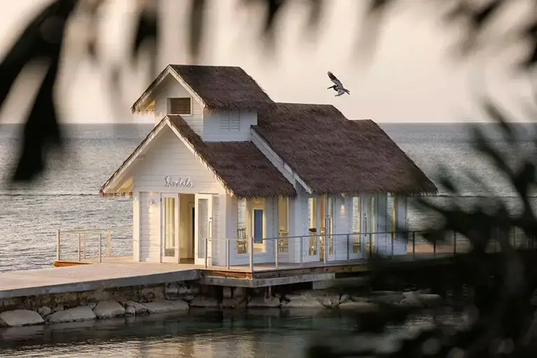 Overwater wedding chapel at Sandals Montego Bay