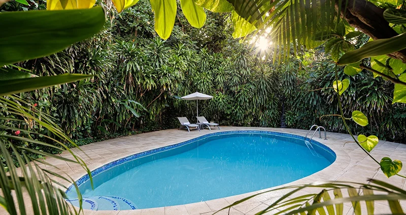 Secluded garden pool at Sandals Ochi Beach Resort, Jamaica