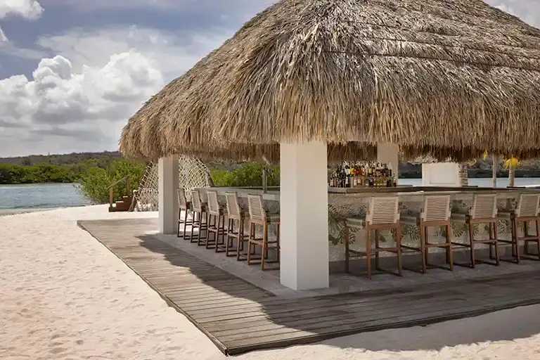 Beach bar at Sandals Royal Curacao