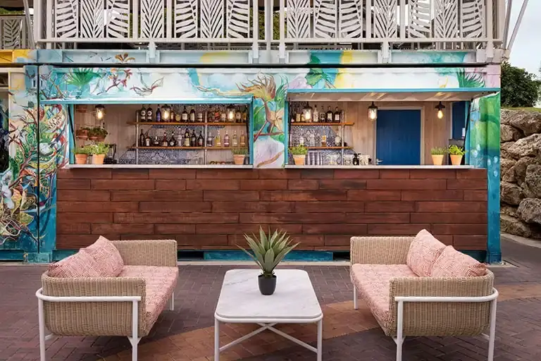 Bar at the Food Trucks restaurant at Sandals Royal Curacao