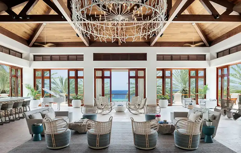 Resort lobby at Sandals Royal Curacao