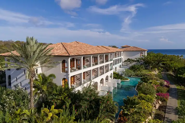 Swim-up suites building at Sandals Royal Curacao