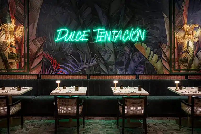 Zuka restaurant dining area at Sandals Royal Curacao