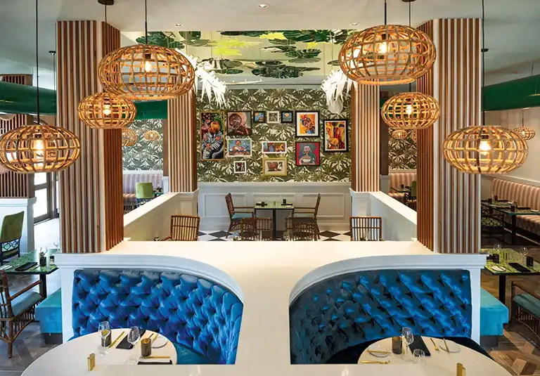 Zuka restaurant interior at Sandals Royal Curacao