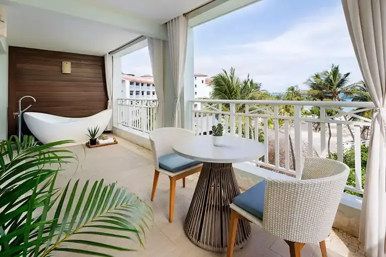 Room patio view at Sandals Barbados