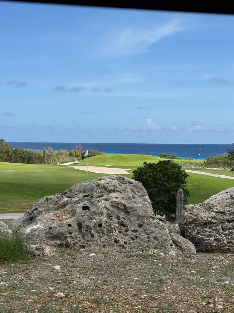 Old Quarry golf course fairway with an ocean view next to Sandals Royal Curaçao